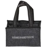 Out of the Blue Männerhandtasche für 6 Bierflaschen 24x14x16cm aus Filz Anthrazit