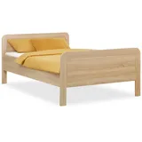 Homestyle4u Komfortbett 120x200 Seniorenbett Komforthöhe Holz Kiefer, cm, Schlafzimmer, Betten