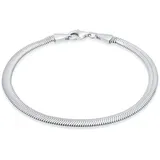 Kuzzoi Flach Elegant Schlangenkette Fischgräte 925 Silber Herrenschmuck Herren