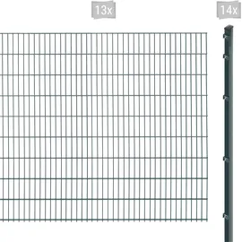 Arvotec Doppelstabmattenzaun ARVOTEC "EXCLUSIVE 183 zum Einbetonieren", grau (anthrazit), H:183cm, Stahl, Kunststoff, Zaunelemente, Zaunhöhe 183 cm, Zaunlänge 2 - 60 m