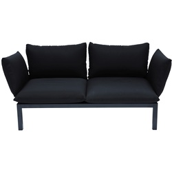 Sitzgruppe Domino 2er-Sofa mit 2 Sessel, Schwarz/Schwarz