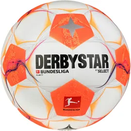 derbystar Bundesliga Club TT Fußball Trainingsball 2024/25 weiss/orange/pink 5