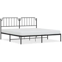 VidaXL Bettgestell mit Kopfteil Metall Schwarz 200x200 cm Modell