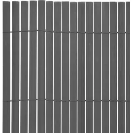 vidaXL Gartenzaun Doppelseitig 90 x 300 cm Grau/Kunststoff