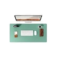 Pengchang Schreibtischunterlage aus Leder | Computermatte for Schreibtisch| Großes Mauspad und Tastaturmatte | Schreibtischschutz for das Büro(Green Blue,60x35 cm)