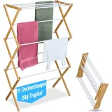 Relaxdays Klappbarer Wäscheständer 7,2 m weiß