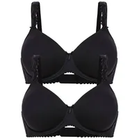 FELINA 2er Pack Spacer BH mit Bügel in schwarz