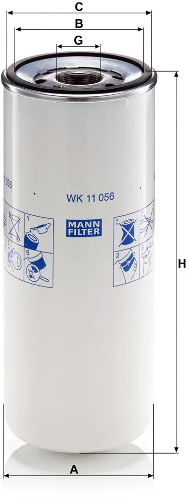 MANN-FILTER wk11056 108mm für Volvo