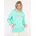 Hoodie Damen Gr XXL grün mint Sweatware Obermaterial 50 Baumwolle 50 Polyester Basic normal ohne Ausschnitt angesetztes Bündchen Sweatshirts Hoodie Kontrastbündchen Kängurutasche Langarm Kapuze Kordelzug