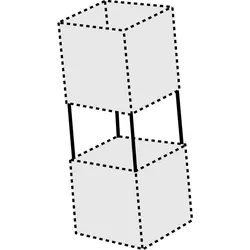 Kinderdrachen Box Bausatz zum Basteln (DIY), Einleiner - flugfertig inkl. Schnur 100 CM