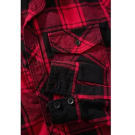 Brandit Textil Langarmhemd kariert Rot 122/128