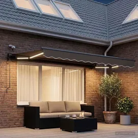 vidaXL Elektrische ausziehbare Markise 3,5 x 2 m taupe