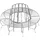 Outsunny Baumbank 160 x 90 x 160 cm Silber