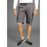 H.I.S. Bermudas H.I.S, Herren, Gr. 42, N-Gr, grau (dunkel grau), Web, Obermaterial: 98% Baumwolle, 2% Elasthan, unifarben, normal knieumspielend, Hosen Bermudas, Topseller