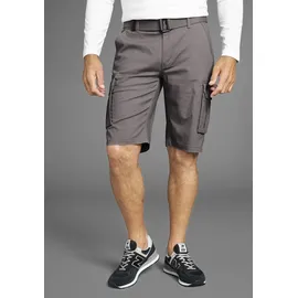 H.I.S. Bermudas H.I.S, Herren, Gr. 42, N-Gr, grau (dunkel grau), Web, Obermaterial: 98% Baumwolle, 2% Elasthan, unifarben, normal knieumspielend, Hosen Bermudas, Topseller
