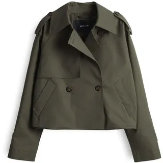 OPUS Damen Jacke | HAWENA Loose Trenchjacke aus nachhaltigem Baumwollmix Olive Leaf, 38 - 38