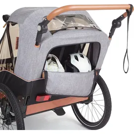 Bobike 2-in-1-Kinderanhänger grau