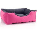 BedDog Hundekissen Teddy M 100 x 75 cm pink-grau