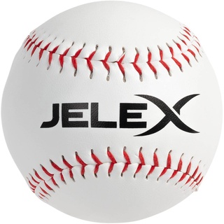 JELEX Homerun Equipment Baseball 9" und 12" Weiß Neon Kunstleder, 200g / 140g, schlagfester Kork-Kern wetterfeste Oberfläche, hochwertige robuste Doppelnaht, fürs Training und Spielen (12", Weiß)