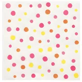Papstar Servietten, 3-lagig 1/4-Falz 33 cm x 33 cm pink Colourful Dots