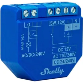 Shelly Plus 1 | Wlan & Bluetooth Smart Relais Schalter - 16A | Trockenkontakt | Lichtschalter | Hausautomation | Kompatibel mit Alexa & Google Home | iOS Android App | Kein Hub erforderlich