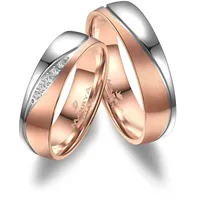 Verlobungsring MARRYA "Titan Ringe Trauringe Eheringe Partnerringe" Gr. 60, rosa (damen ring, silber, rosé), Fingerringe, Damen, 60, Titan
