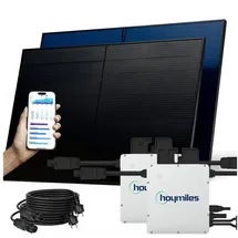 sunniva Balkonkraftwerk Full Black Bifazial 1000 W inkl. 2 x 400 W Wechselrichter + 2 x 500 W Solarmodule