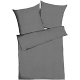 KAEPPEL Musselin Uni Grau 155 x 220 cm + 80 x 80 cm