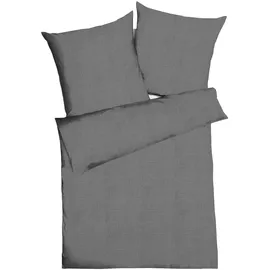 KAEPPEL Musselin Uni Grau 155 x 220 cm + 80 x 80 cm