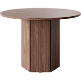 Selsey Esstisch Esszimmertisch rund 110 cm - Wisconsin Nussbaum - Naturbelassen