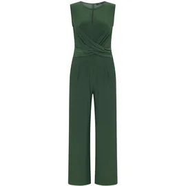 Zero Overall "Damen mit Wickeloptik", Damen, Gr. 40, Normalgrößen, grün (spruce forest), Feinstrick, Obermaterial: 5% Elasthan, 95% Polyester, unifarben, figurumspielend, Rundhals, Overalls Overall, Rüschen