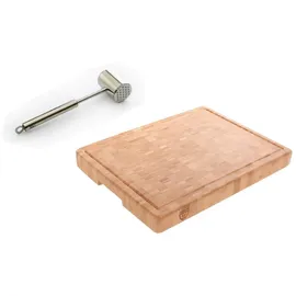 Gräwe Schneidbrett und Fleischhammer-Set natur