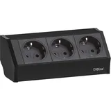 EVOline 159360001100 Steckdosenelement 3 x Schuko schwarz