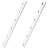 Gedotec Bodenträgerschiene SYSTEM Wandschiene Metall zum Aufschrauben & Einlassen | Regalschiene für Wand-Montage | Länge: 2000 mm | Stahl silber | 2 Stück - Fachbodenträger-Schiene für Regalträger