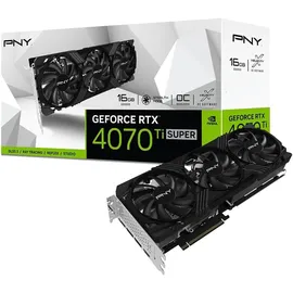PNY GeForce RTX 4070 Ti SUPER Verto Overclocked Triple Fan 16 GB GDDR6X VCG4070TS16TFXPB1-O