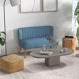 Homcom Sofa 2-Sitzer Stoffsofa Polstersofa Loungesofa breit Hellgrün