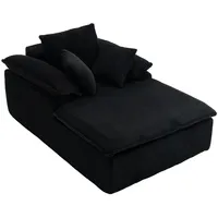 STILVORA Ergonomischer Relaxsofa 177x122x92 cm Schwarz aus Cordura, Kein Montageaufwand, Luxus Komfort, Breite Armlehnen