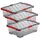 Rotho Evo Total Protection Aufbewahrungsbox 59,0 x 39,5 x 18,5 cm 3-tlg. rot