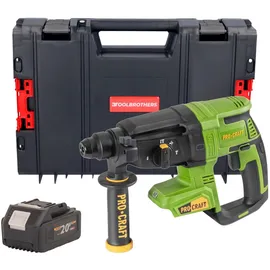 PROCRAFT PHA40bb Akku Bohrhammer 20 V 2,6 J SDS plus + 1x Akku 4,0 Ah + Toolcase