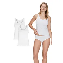 JBS of Denmark 2 Stück Unterhemden Damen | Unterhemd für Frauen mit Breiten Trägern | Basics Damen Unterhemd aus 65% Viskose (Bambus) | Viskose Top | Unterziehshirt Women - M