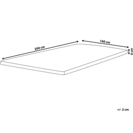 Beliani Gracious Matratzenauflage 160 x 200 cm Weiß