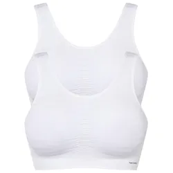 bonprix Feel Comfort Seamless Bustier (2er Pack), weiß, S