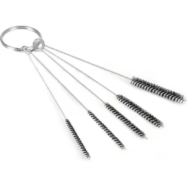 Wiltec 5 teiliges Reinigungsbürsten Set für Airbrushpistolen, 1,5 / 1,09 / 0,88 / 0,73 / 0,63 / 0,55 mm, Airbrush Zubehör zur Reinigung