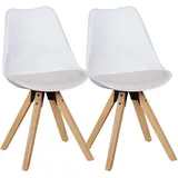 KADIMA DESIGN Esszimmerstuhl Lund Kunstleder weiß 2er Set