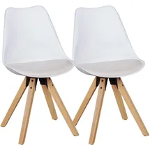 KADIMA DESIGN Esszimmerstuhl Lund Kunstleder weiß 2er Set