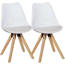 KADIMA DESIGN Esszimmerstuhl Lund Kunstleder weiß 2er Set