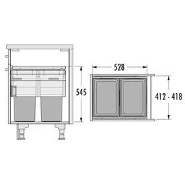 HAILO Euro Cargo 38 l Dunkelgrau