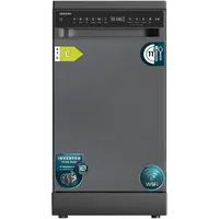 Cecotec Freistehender Geschirrspüler Bolero Aguazero 4560 Dark Connected 45 cm, 11 Maßgedecke, 9 Programme, Energieeffizienzklasse C, Inverter Plus Duo Motor, O2Dry, Super Dry, Save+, AutoClean