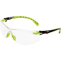 3M Solus 1000 Schutzbrille, grün/schwarze Bügel, Scotchgard Anti-Fog-/Antikratz-Beschichtung (K&N), hellgraue Scheibe für innen/außen, S1207SGAF-EU