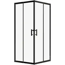 bad land HELA Duschkabine mit Schiebetür 80 x 190 cm Schwarz/Transparent 6 mm